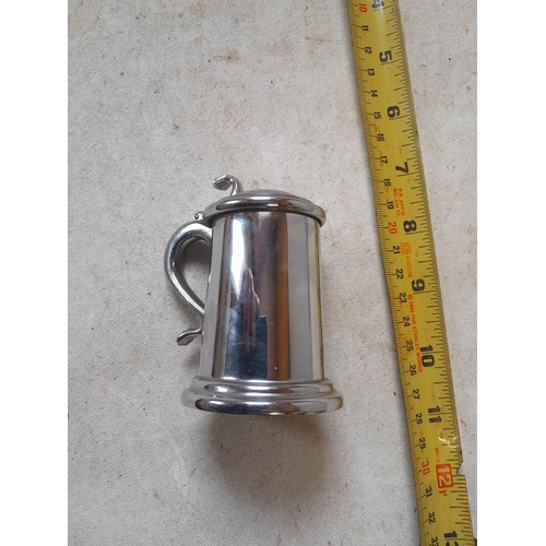 99 - Dunhill vintage silver plated tankard lighter from the 1950s in working order just needs flint and f... 