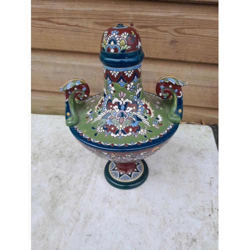 529 - Restored Dutch vase and cover