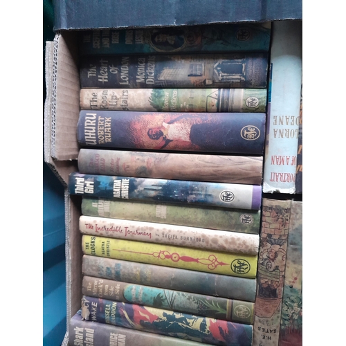 1A - Box of mid 20th century fiction mainly in d/js