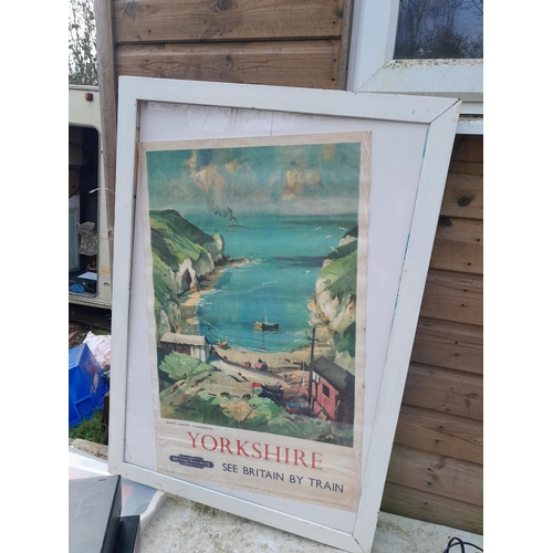 18 - Later 20th century COPY of vintage railway advertising poster in frame