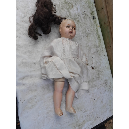 21 - Damaged composite doll and film and other posters