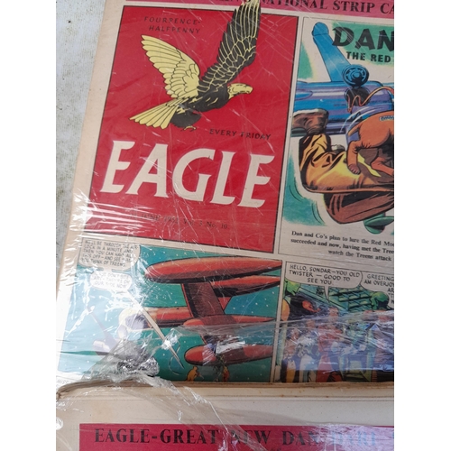 22 - Eagle Comics in vintage suitcase : 1950 1st included and 1951 & 1952