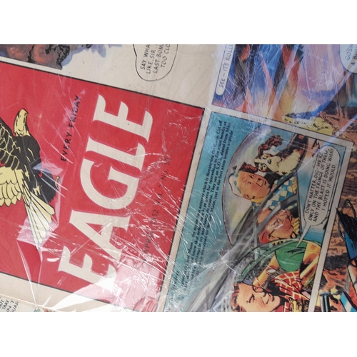 22 - Eagle Comics in vintage suitcase : 1950 1st included and 1951 & 1952