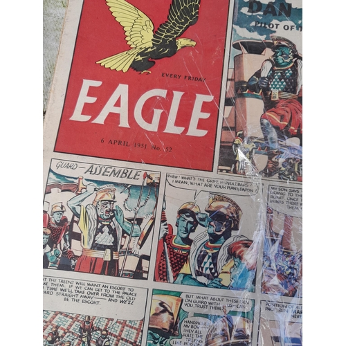 22 - Eagle Comics in vintage suitcase : 1950 1st included and 1951 & 1952