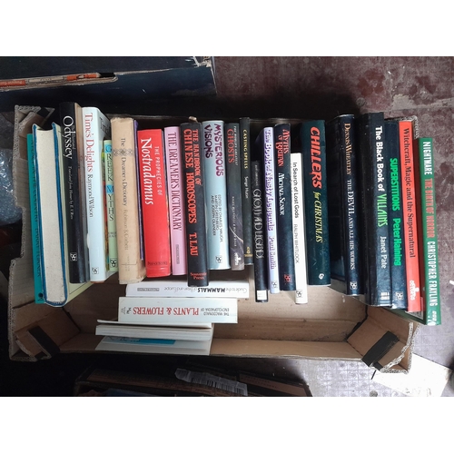 36 - 2 x boxes of books : non fiction and horror and supernatural interest