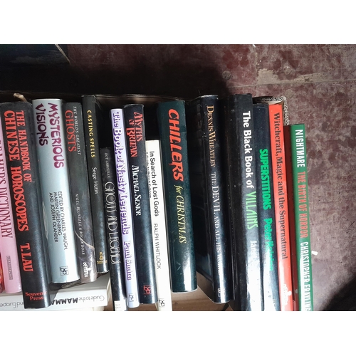 36 - 2 x boxes of books : non fiction and horror and supernatural interest