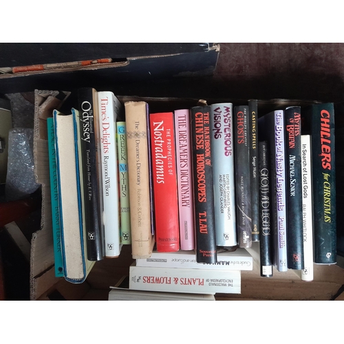 36 - 2 x boxes of books : non fiction and horror and supernatural interest