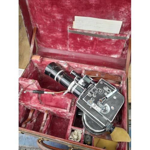 42 - Bolex Paillard H16 film movie camera for spares in case of issues some accessories included