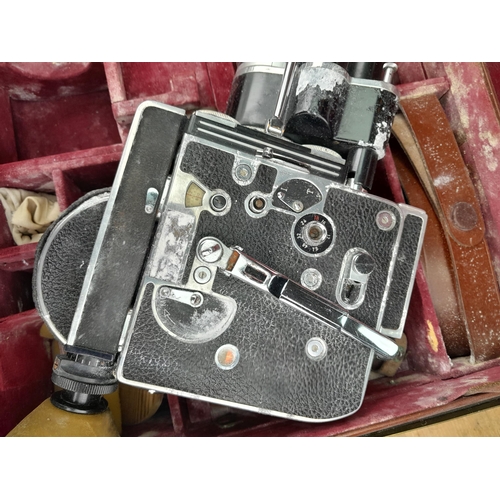 42 - Bolex Paillard H16 film movie camera for spares in case of issues some accessories included