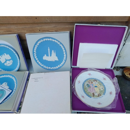 150 - Wedgwood Jasperware collector Christmas and other plates, plated ware Royal Doulton etc.