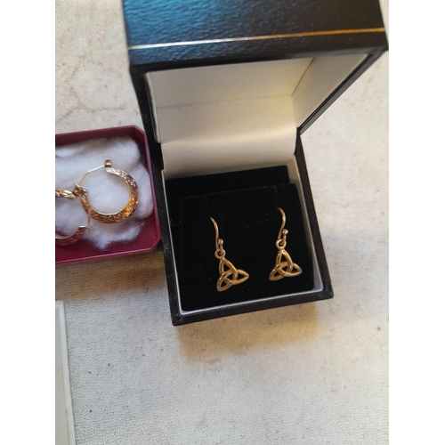 154 - Assorted 9 ct gold earrings in presentation boxes