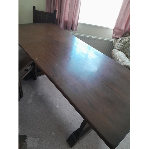 233 - Vintage oak refectory table