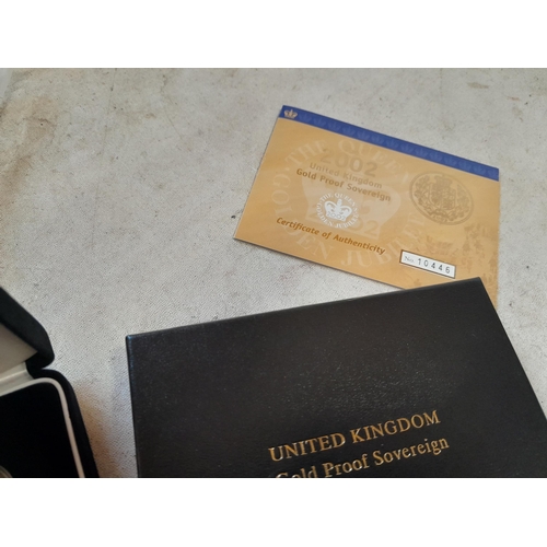 243 - Ltd Edition 22 ct gold Proof Sovereign with accompanying paperwork