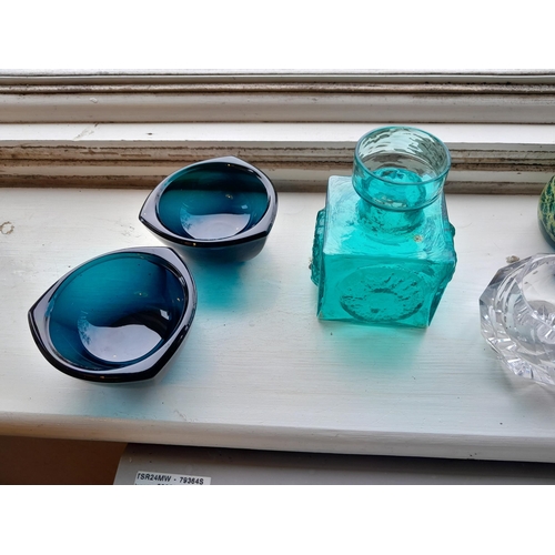 1A - Assorted 20th century coloured and other glassware, Caithness etc.