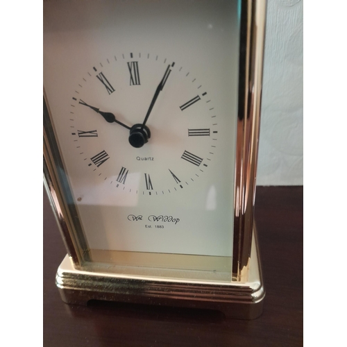 12 - Quartz carriage clock and students globe