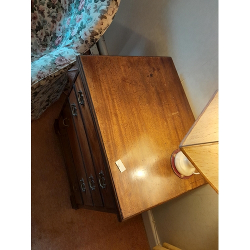 16 - Georgian style mahogany chest of drawers of small proportion from early 20th century 58 cms x 45 cms... 