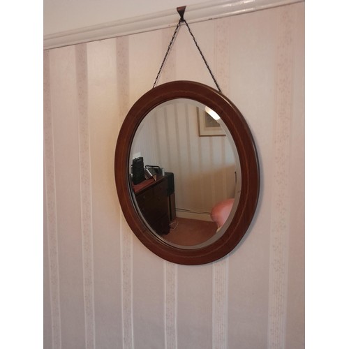 34 - 19th century mahogany tip top card table 80 cms x 39 cms x 77 cms , 2 x Edwardian chairs and mirror