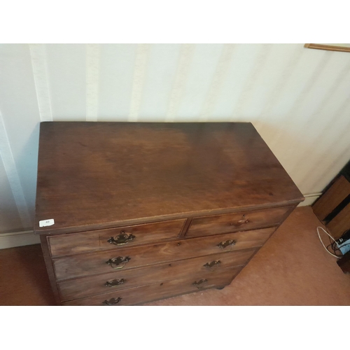 40 - 19th century mahogany chest of drawers 52 cms x 90 cms x 100 cms