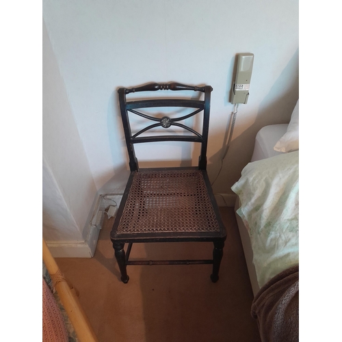 58 - 2 x antique cane seated bedroom chairs