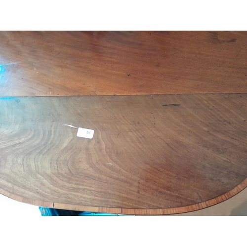 60 - 19th century shield shape mirror and 19th century mahogany single drawer lap table 104 cms open  x 8... 