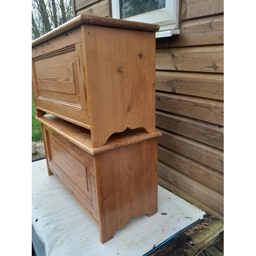 295 - Pair of vintage pine blanket boxes