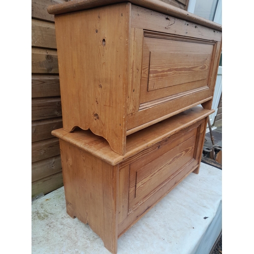 295 - Pair of vintage pine blanket boxes