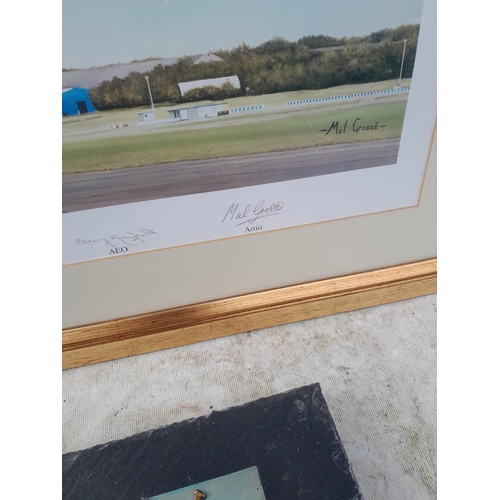 297 - Ltd Edition aviation print Cleared for Take Off and clock