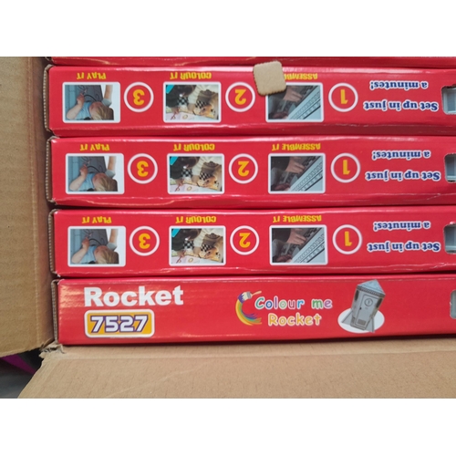 309 - New old stock 6 in number ex shop stock Ricco Cardboard Rockets - retail at £21 each