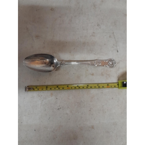 364 - Solid silver serving spoon London 1841 William Bateman & Daniel Ball 81 g