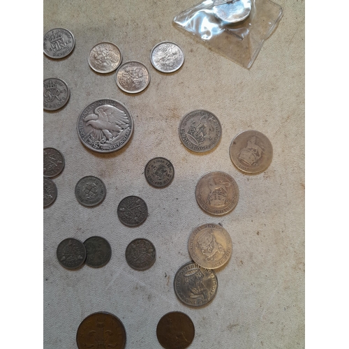 7 - Coins : Roman & Volusian coin, 1940 Half Dollar and other coins occasionally silver