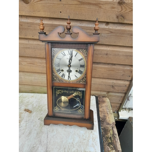 27 - Modern mantle or wall hanging clock with key