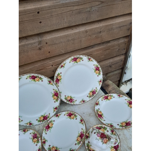 37 - Royal Albert Old Country Roses decorative dinner and tea ware, some gild wear on specific pieces, no... 