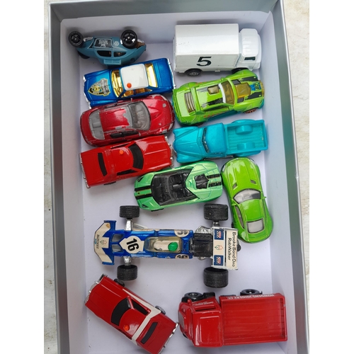 40 - Die cast toy cars, Hotwheels. Corgi and others, play worn but in good order