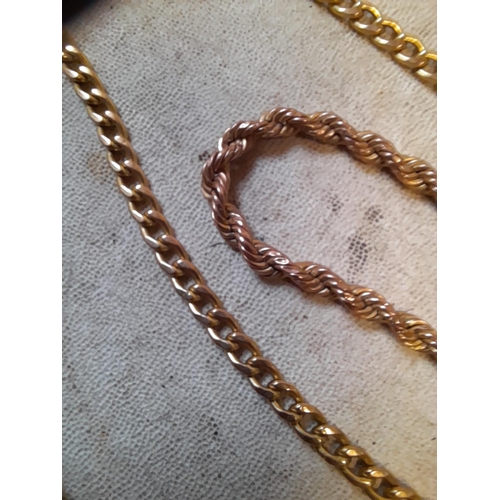 48 - Italian 9 KT gold necklace and bracelet 9.1 g