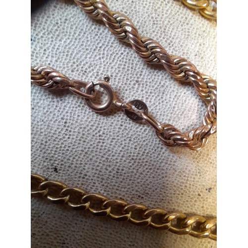 48 - Italian 9 KT gold necklace and bracelet 9.1 g