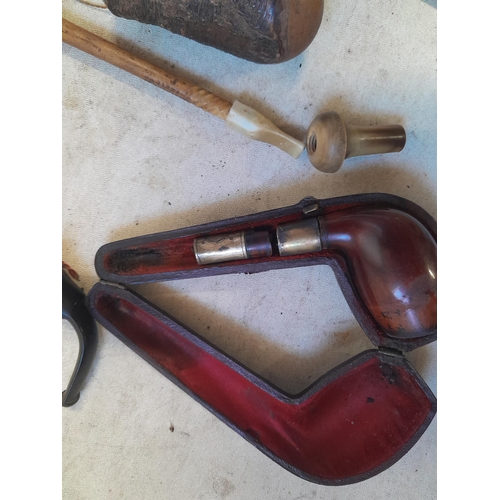 85 - Vintage pipes, meerschaum, wooden etc