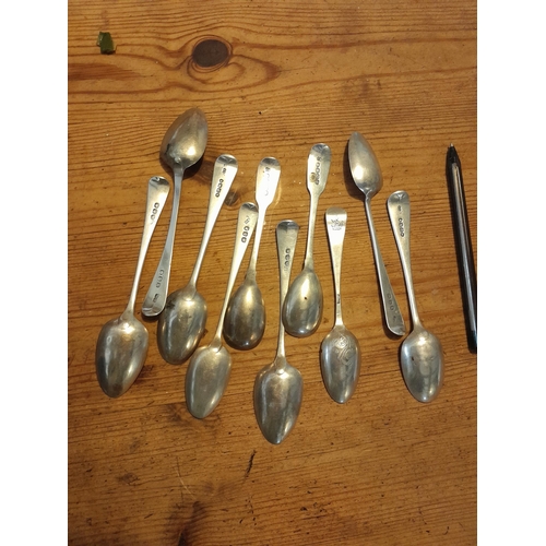 100 - Random array of silver teaspoons from 19th century onwards, various dates, assay offices and makers ... 