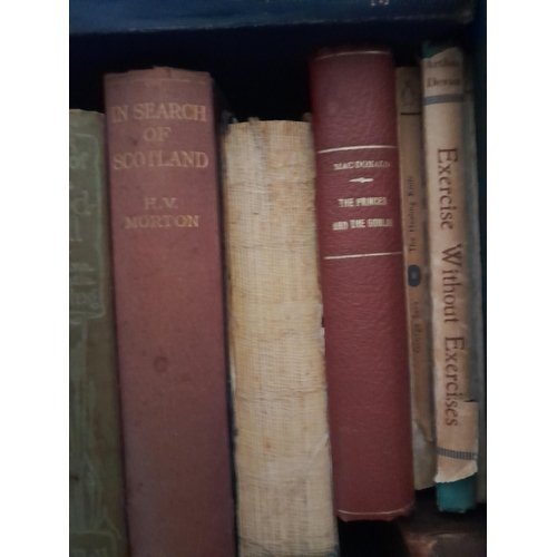 123 - Box of books, key date newspapers and box of early 20th century sheet music