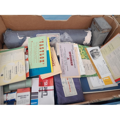 126 - Suitcase of vintage medical related items including advertising and instruction manuals