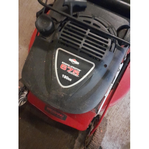 165 - Modern Weibang petrol mower with Briggs and Stratton  675 190 cc engine