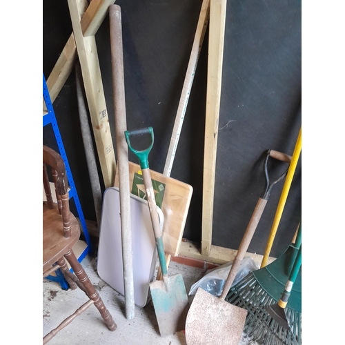 171 - Garden tools and stool