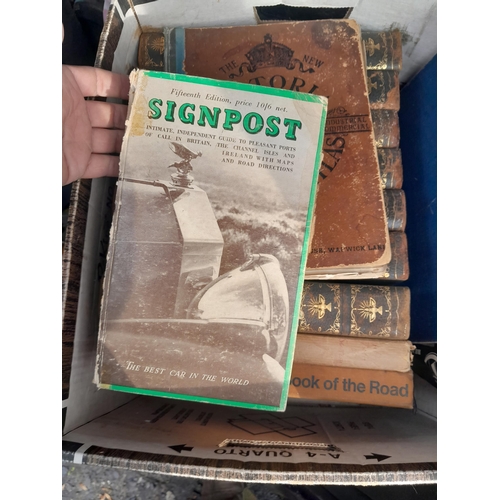 189 - Box of books, The Sign Post, Pictorial Knowledge and others