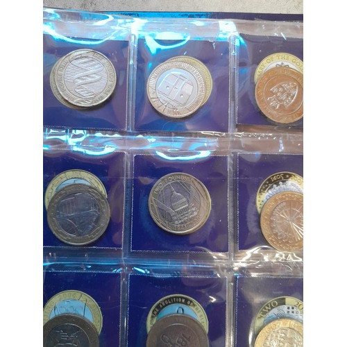 217 - Coins : 32 x £ 2 coins mainly collectable reverse head, & 54 x  50 pence coins with collectable reve... 