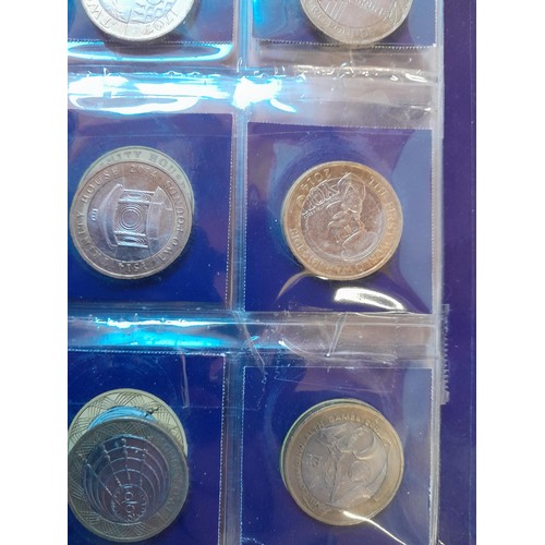 217 - Coins : 32 x £ 2 coins mainly collectable reverse head, & 54 x  50 pence coins with collectable reve... 