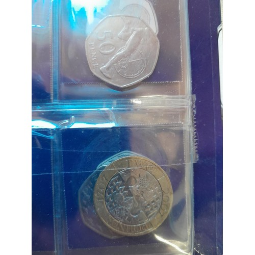 217 - Coins : 32 x £ 2 coins mainly collectable reverse head, & 54 x  50 pence coins with collectable reve... 