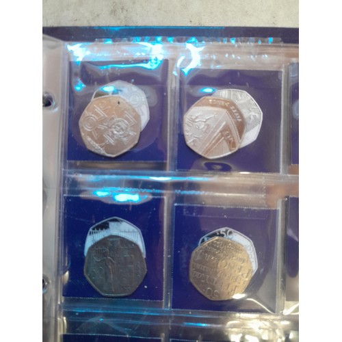 217 - Coins : 32 x £ 2 coins mainly collectable reverse head, & 54 x  50 pence coins with collectable reve... 