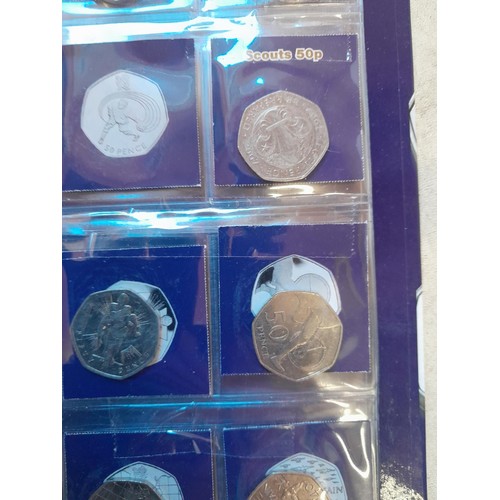 217 - Coins : 32 x £ 2 coins mainly collectable reverse head, & 54 x  50 pence coins with collectable reve... 