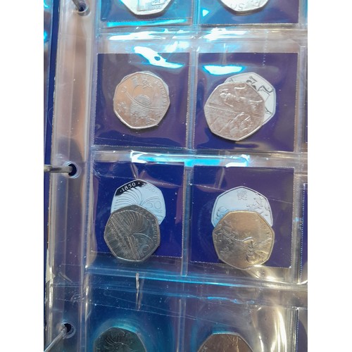 217 - Coins : 32 x £ 2 coins mainly collectable reverse head, & 54 x  50 pence coins with collectable reve... 