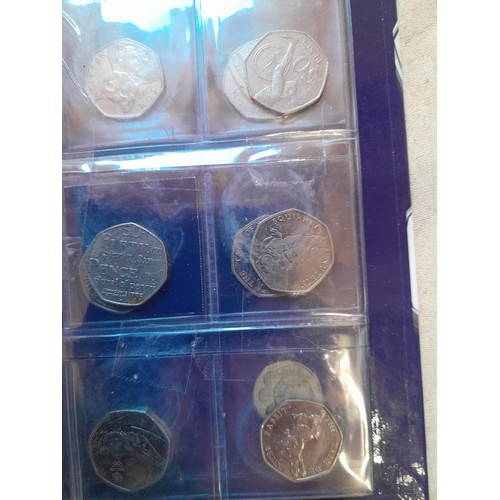 217 - Coins : 32 x £ 2 coins mainly collectable reverse head, & 54 x  50 pence coins with collectable reve... 