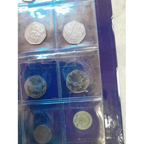 217 - Coins : 32 x £ 2 coins mainly collectable reverse head, & 54 x  50 pence coins with collectable reve... 